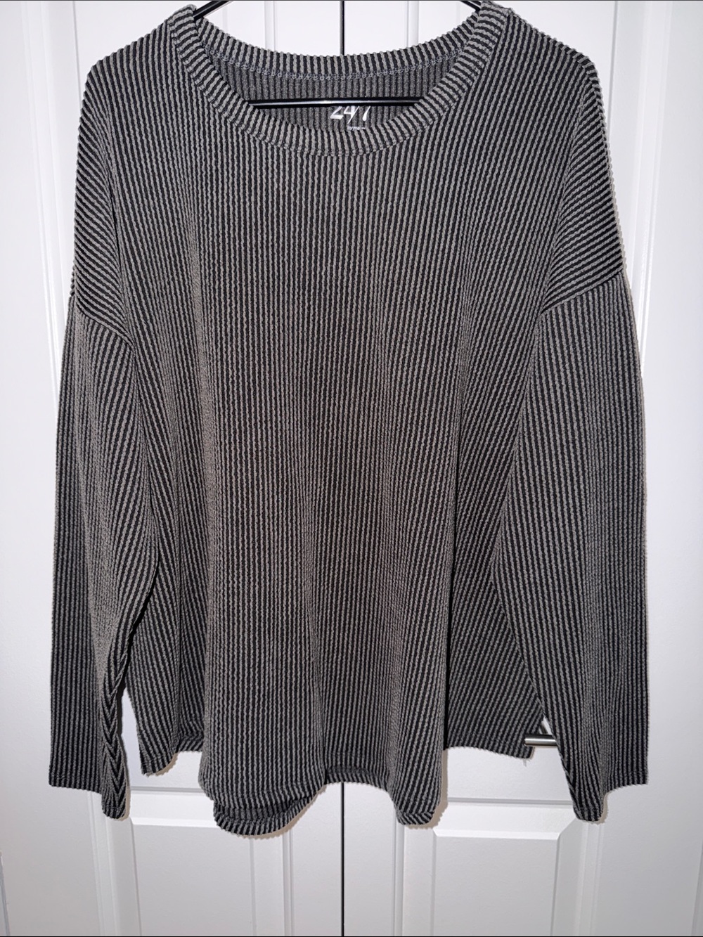 Maurices Black and Gray Textured Top